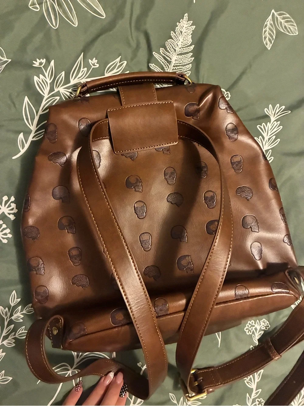 Dark Universe Brown Skull-Print  Backpack